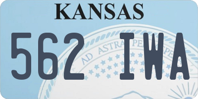 KS license plate 562IWA