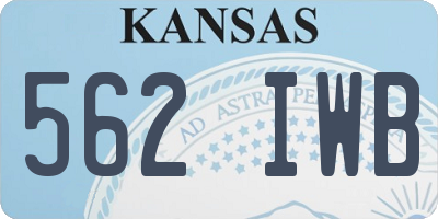 KS license plate 562IWB