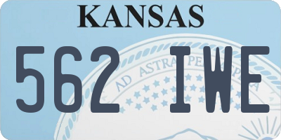 KS license plate 562IWE