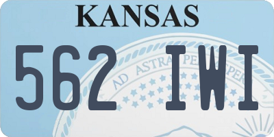 KS license plate 562IWI