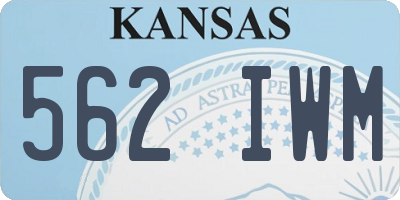 KS license plate 562IWM