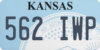 KS license plate 562IWP