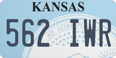 KS license plate 562IWR