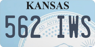 KS license plate 562IWS