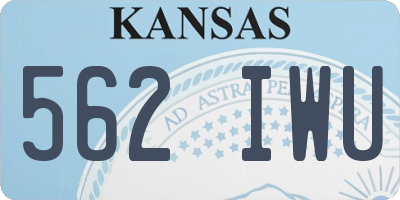 KS license plate 562IWU