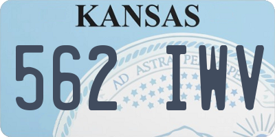 KS license plate 562IWV