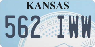 KS license plate 562IWW