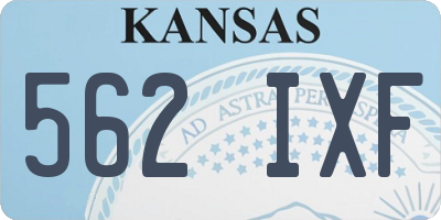 KS license plate 562IXF