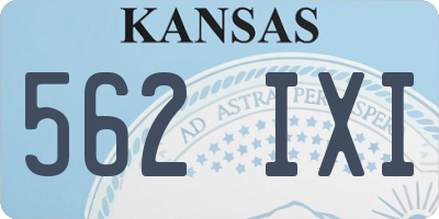 KS license plate 562IXI