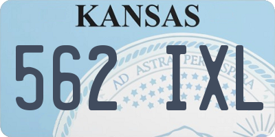 KS license plate 562IXL