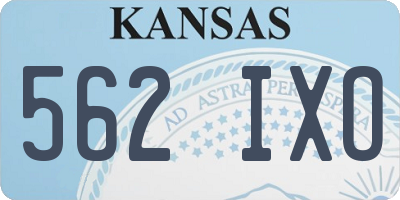 KS license plate 562IXO