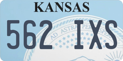 KS license plate 562IXS