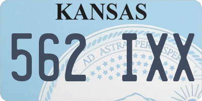 KS license plate 562IXX