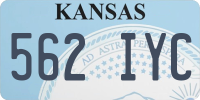 KS license plate 562IYC