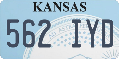 KS license plate 562IYD