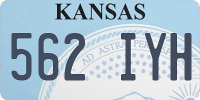 KS license plate 562IYH