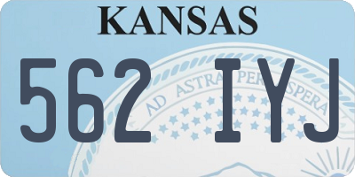 KS license plate 562IYJ