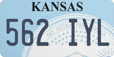 KS license plate 562IYL
