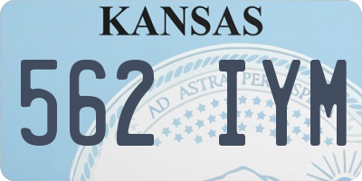 KS license plate 562IYM