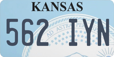 KS license plate 562IYN