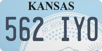 KS license plate 562IYO