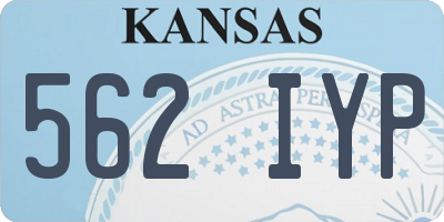 KS license plate 562IYP