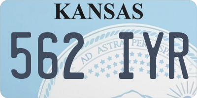 KS license plate 562IYR