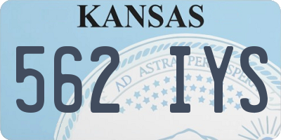 KS license plate 562IYS