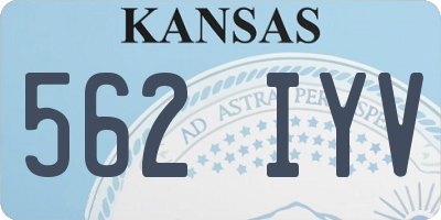 KS license plate 562IYV