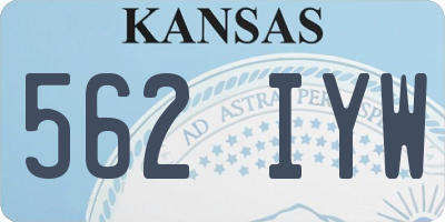 KS license plate 562IYW