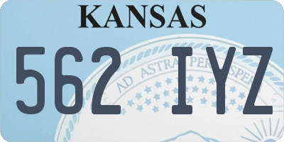 KS license plate 562IYZ