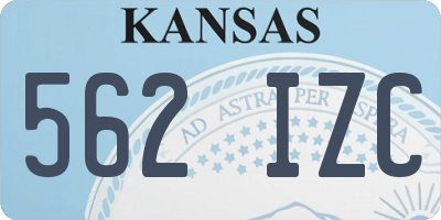 KS license plate 562IZC