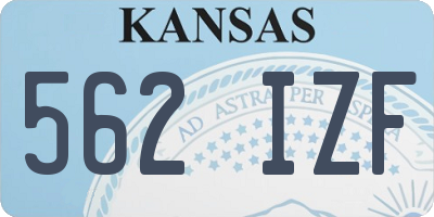 KS license plate 562IZF