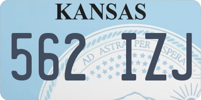 KS license plate 562IZJ