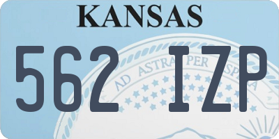 KS license plate 562IZP