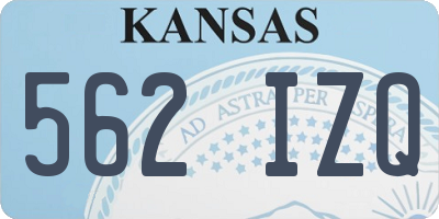 KS license plate 562IZQ