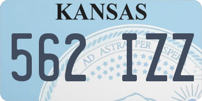 KS license plate 562IZZ