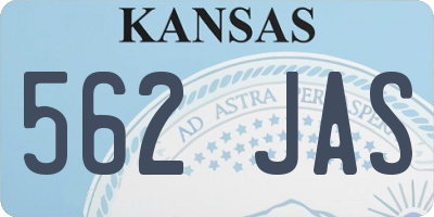 KS license plate 562JAS