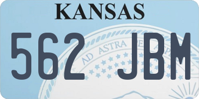 KS license plate 562JBM