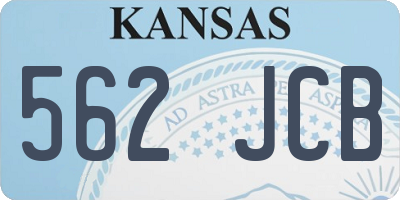 KS license plate 562JCB