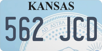KS license plate 562JCD
