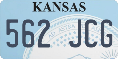 KS license plate 562JCG
