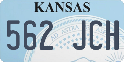 KS license plate 562JCH