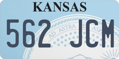 KS license plate 562JCM