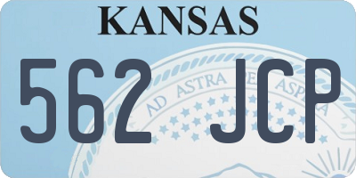 KS license plate 562JCP