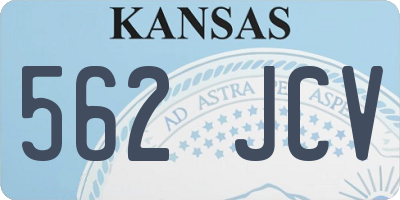 KS license plate 562JCV