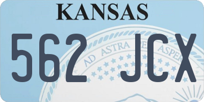KS license plate 562JCX