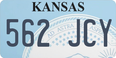 KS license plate 562JCY