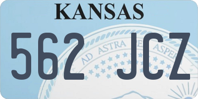 KS license plate 562JCZ