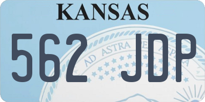 KS license plate 562JDP